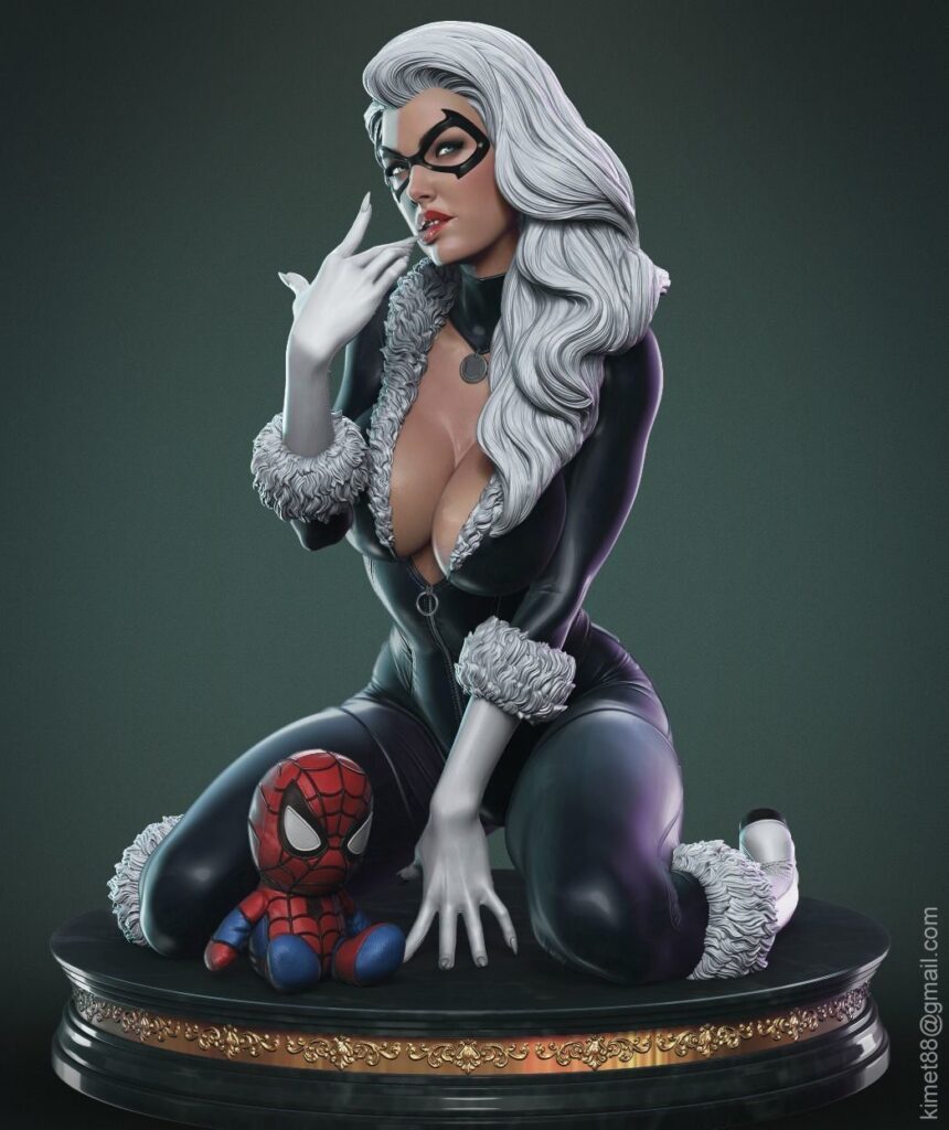 black cat 3d model stl
